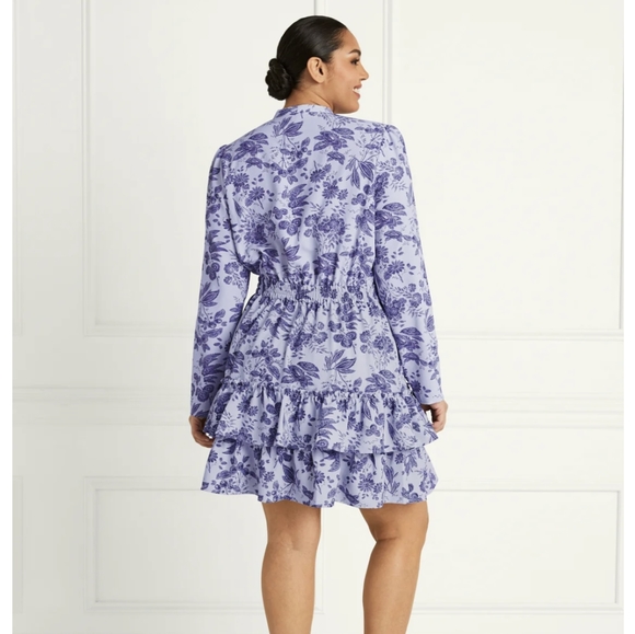 Hill House Home Talia Dress Lilac Tonal Crepe Large NWT - Picture 7 of 9